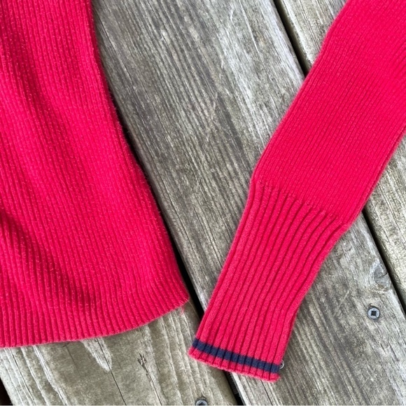 Vintage Tommy Hilfiger Jeans Flag Women's Turtleneck Sweater Ribbed Knit XL - Picture 2 of 8